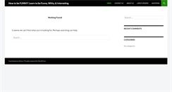 Desktop Screenshot of howtobefunny.net