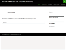 Tablet Screenshot of howtobefunny.net
